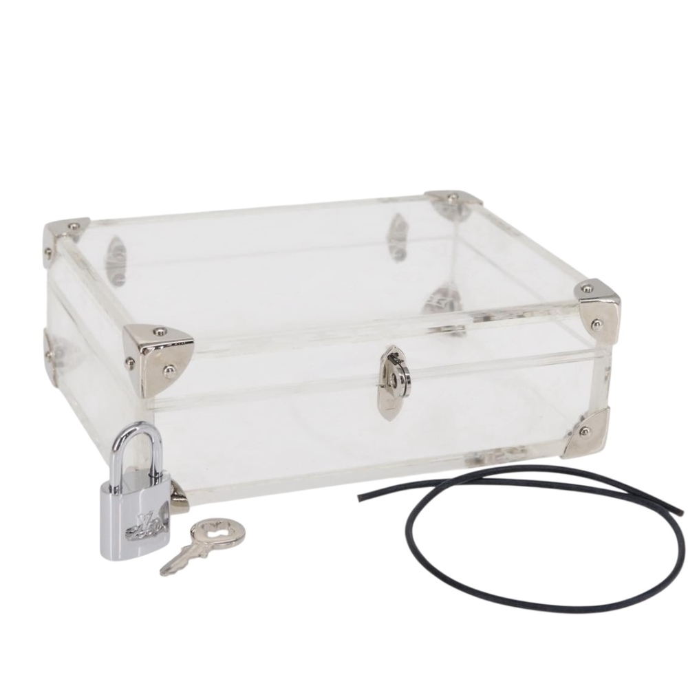 LOUIS VUITTON Monogram Love Message Mini Trunk Plastic Clear M99079 Auth 157612V
